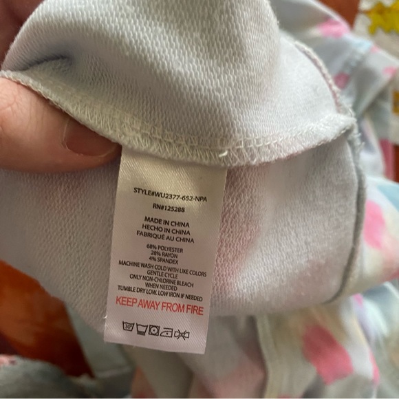 Rae Dunn • ‘XOXO’ Rainbow Tie Dye Crewneck Sweater - Picture 10 of 12